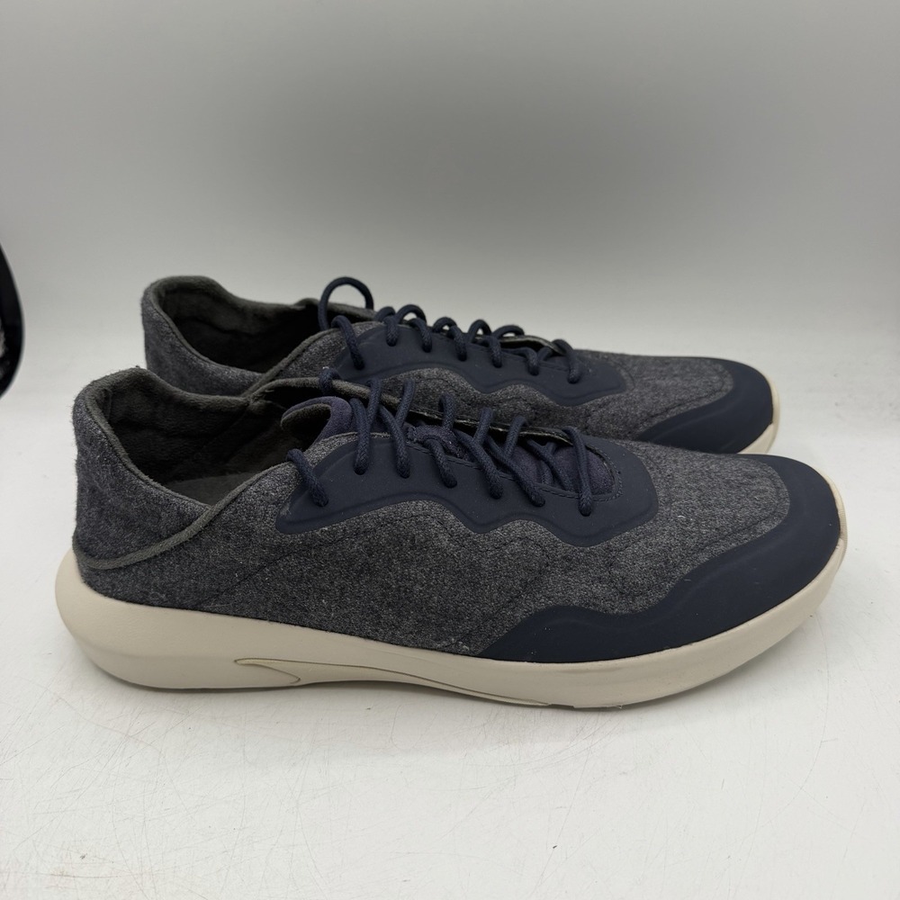 Olukai Koheo Hulu Shoes Mens Sz 10.5 Navy Blue Wool Casual Sneakers 10536-DEDE